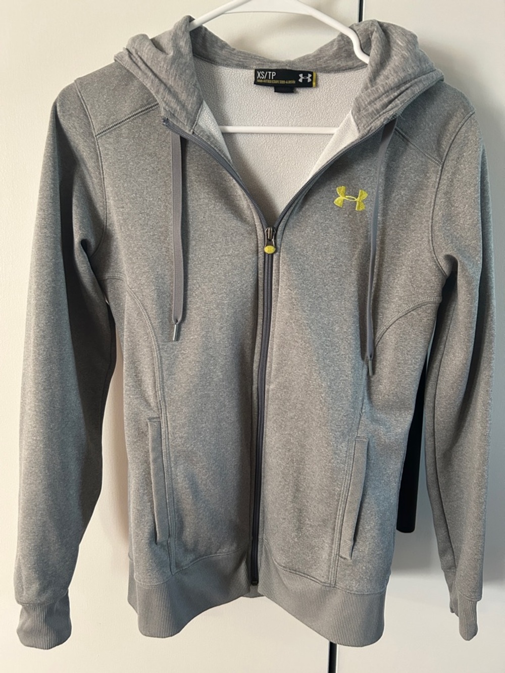 Under Armour Gray Hoodie with Green Logo